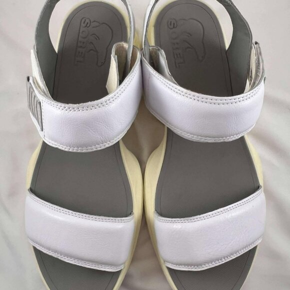 Sorel Explorer Blitz Ankle Strap Stride Sandals White Yellow Outdoor Size 11 - Picture 3 of 3